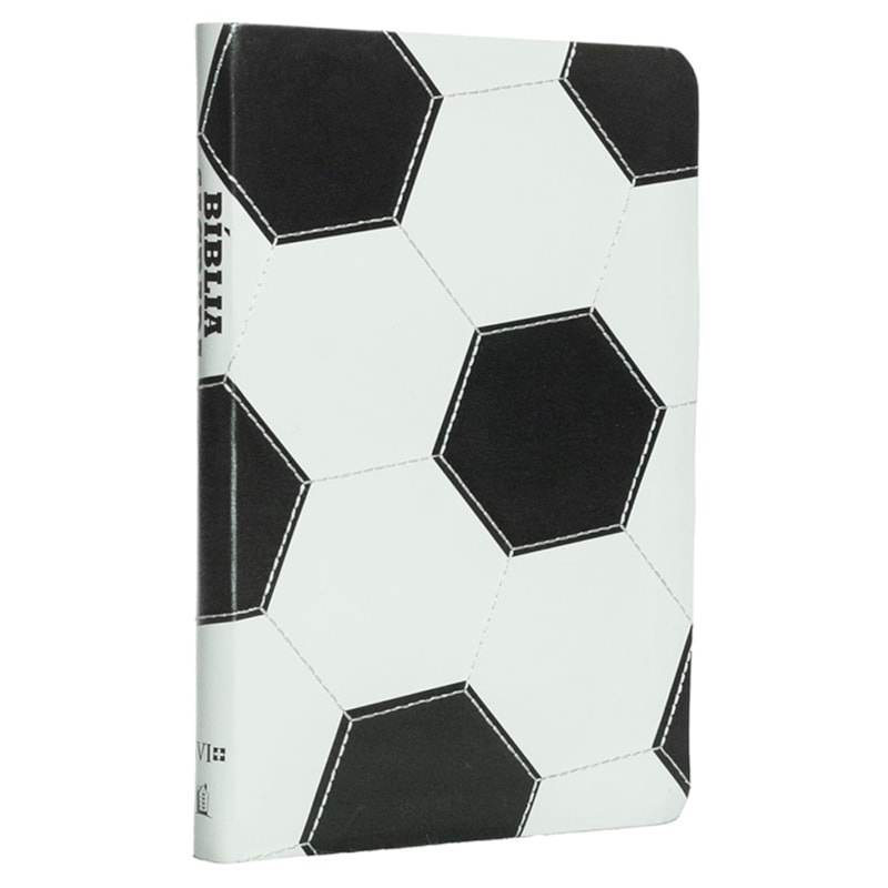 Bíblia Sagrada Slim Futebol | NVI | Capa Luxo Couro Soft Preto e Branco em Oferta na Shopee