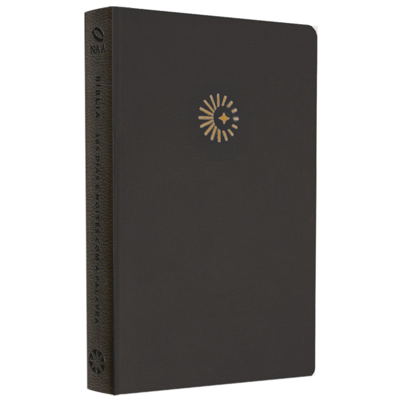 Bíblia 365  Dia e Noite | Letra Normal | NAA | Capa Cinza Luxo