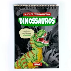 Livro Dinossauros | Bloco de Desenho Mágico