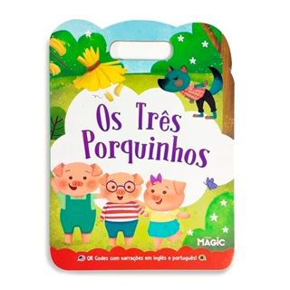 Livro Os Três Porquinhos | QR Codes de Narrações em Inglês e Português em Oferta na Shopee