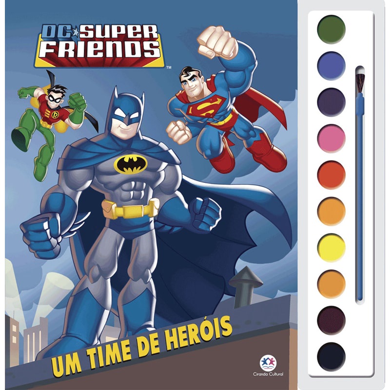 Livro com Aquarela DC Super Friends