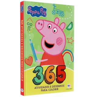 Livro 365 Peppa Pig | Atividades Desenhos para colorir em Oferta na Shopee
