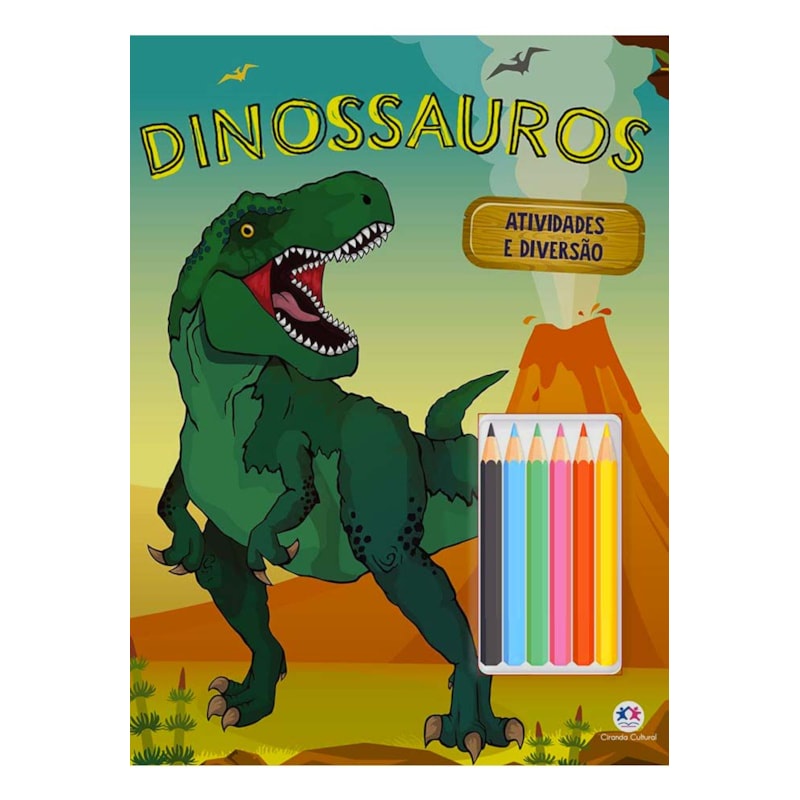 Livro Dinossauros | Atividades e Diversão | Ciranda Cultural em Oferta na Shopee