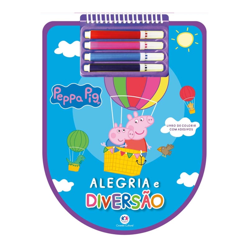 Livro Peppa Pig | Livro de Colorir com Adesivos | Alegria e Diversão