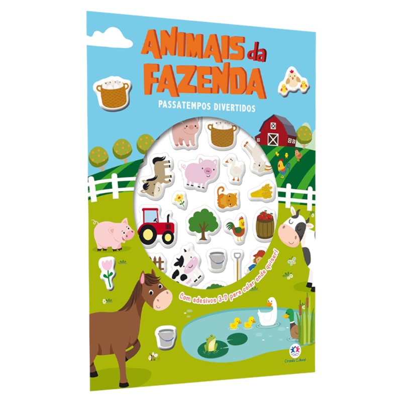 Livro Animais da Fazenda | Passatempos Divertidos em Oferta na Shopee
