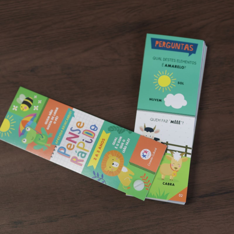Detalhes do Livro Flash Cards Pense Rápido | 2 a 3 Anos