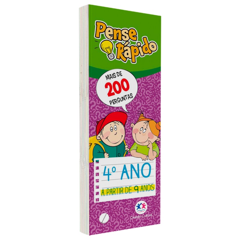 Livro Flash Cards Pense Rápido | 4° Ano | A Partir de 9 Anos em Oferta na Shopee