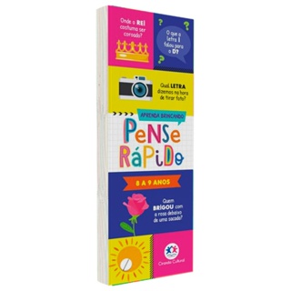 Flash Cards Pense Rápido | 8 a 9 anos em Oferta na Shopee