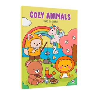 Livro Cozy Animals | Livro de Colorir em Oferta na Shopee