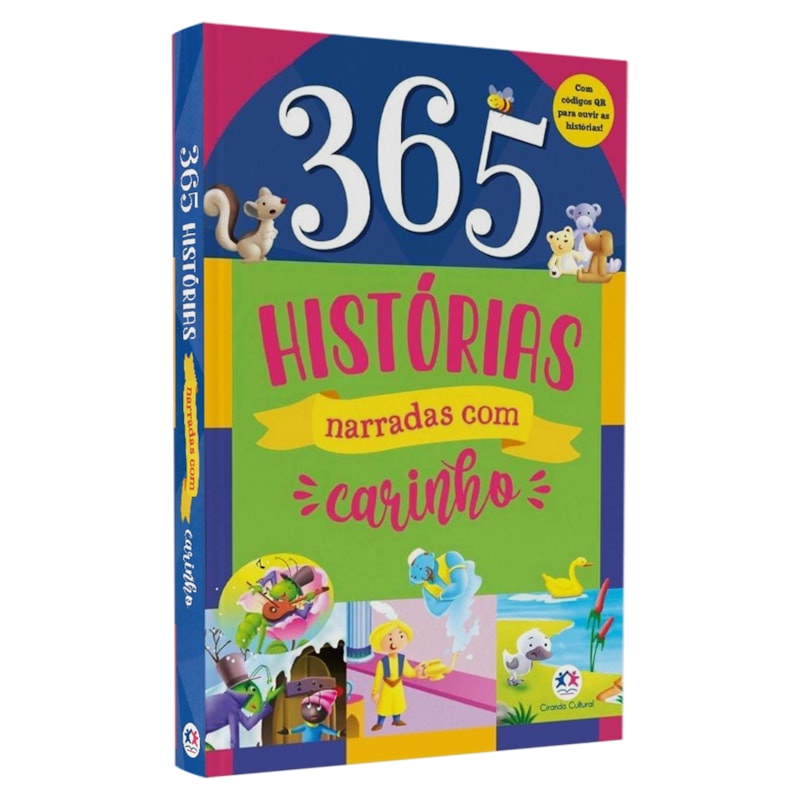 Livro 365 Historias narradas com Carinho | Com Códigos QR Para Ouvir as Histórias em Oferta na Shopee