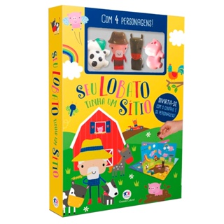 Livro Com Cenário Seu Lobato Tinha Um Sítio | Com 4 Personagens em Oferta na Shopee