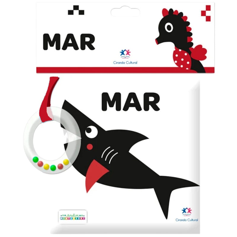 Livro Mar | Livro de Pano | Chocalho em Oferta na Shopee