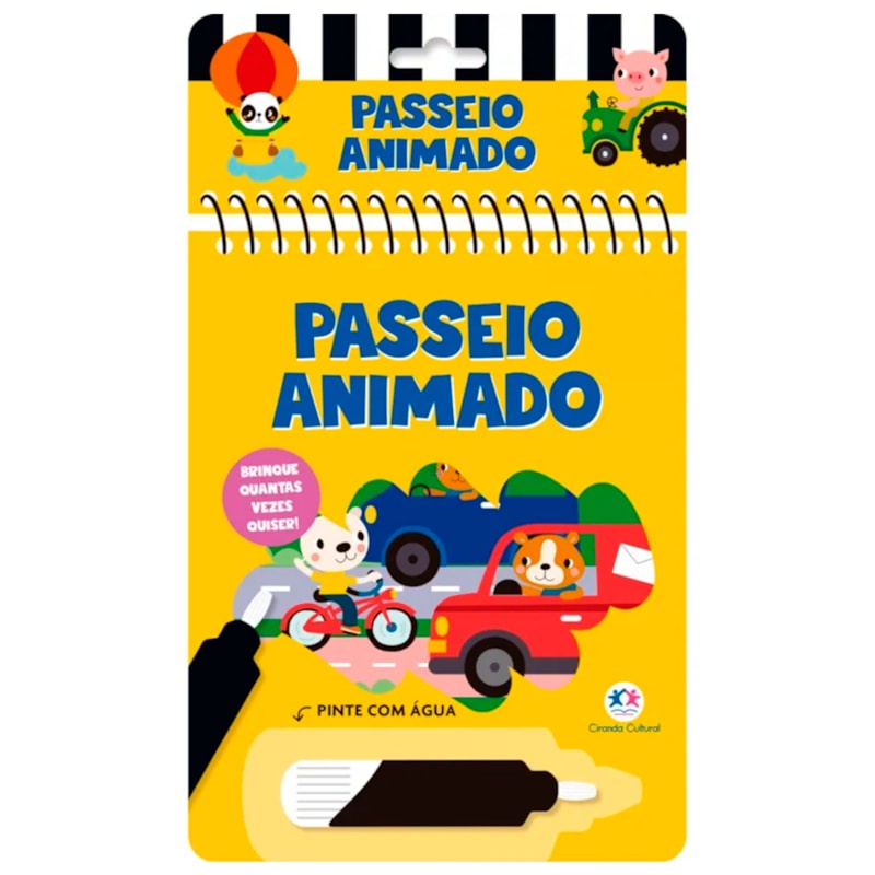 Livro Aquabook Passeio Animado | Pinte Com Água