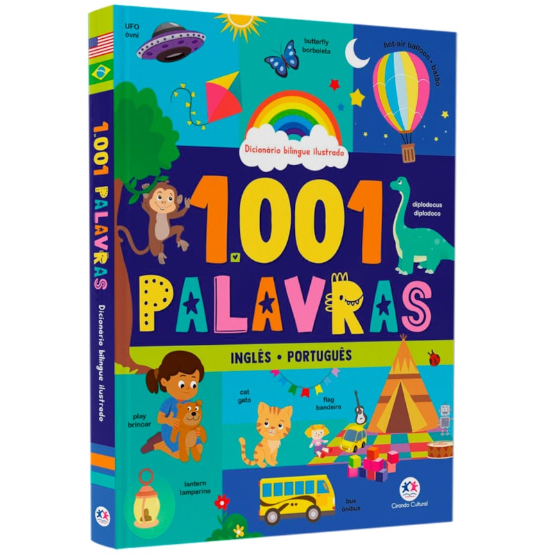 Livro 1001 Palavras | Dicionário Bilingue Ilustrado | Inglês e Português em Oferta na Shopee