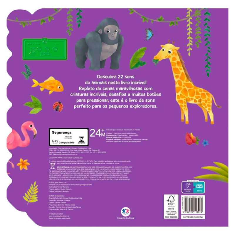 Livro Livro Sonoro | Animais da Selva | 22 sons · foto 2