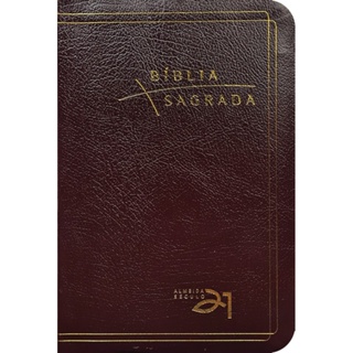 Bíblia Sagrada | A21 | Normal | C/ Referencias Cruzadas | Capa Luxo Bordô em Oferta na Shopee
