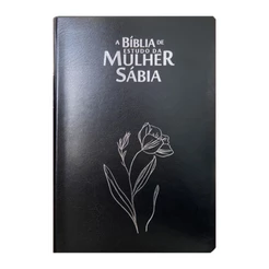 Bíblia de Estudo da Mulher Sábia | ARC | Harpa Avivada | Capa Magnólia Preta