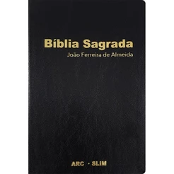 Bíblia Sagrada Slim | ARC | Capa Luxo Preta