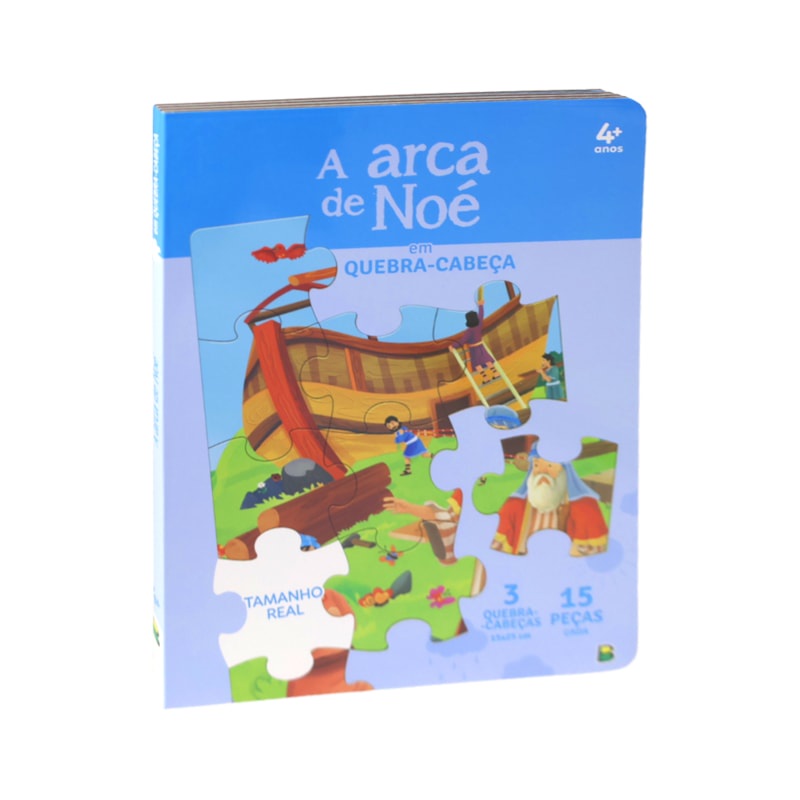 Livro Aventuras Bíblicas em Quebra-Cabeça | A Arca de Noé | 3 a 5 Anos