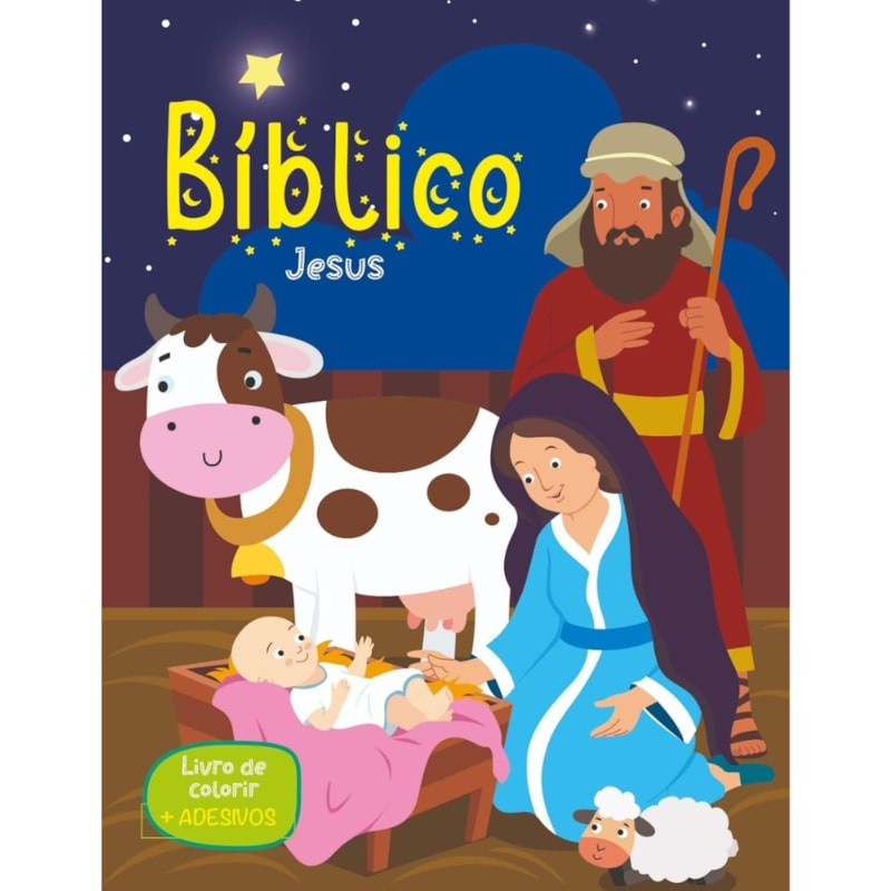 Bíblico Jesus | Livro de Colorir | Com Adesivos em Oferta na Shopee