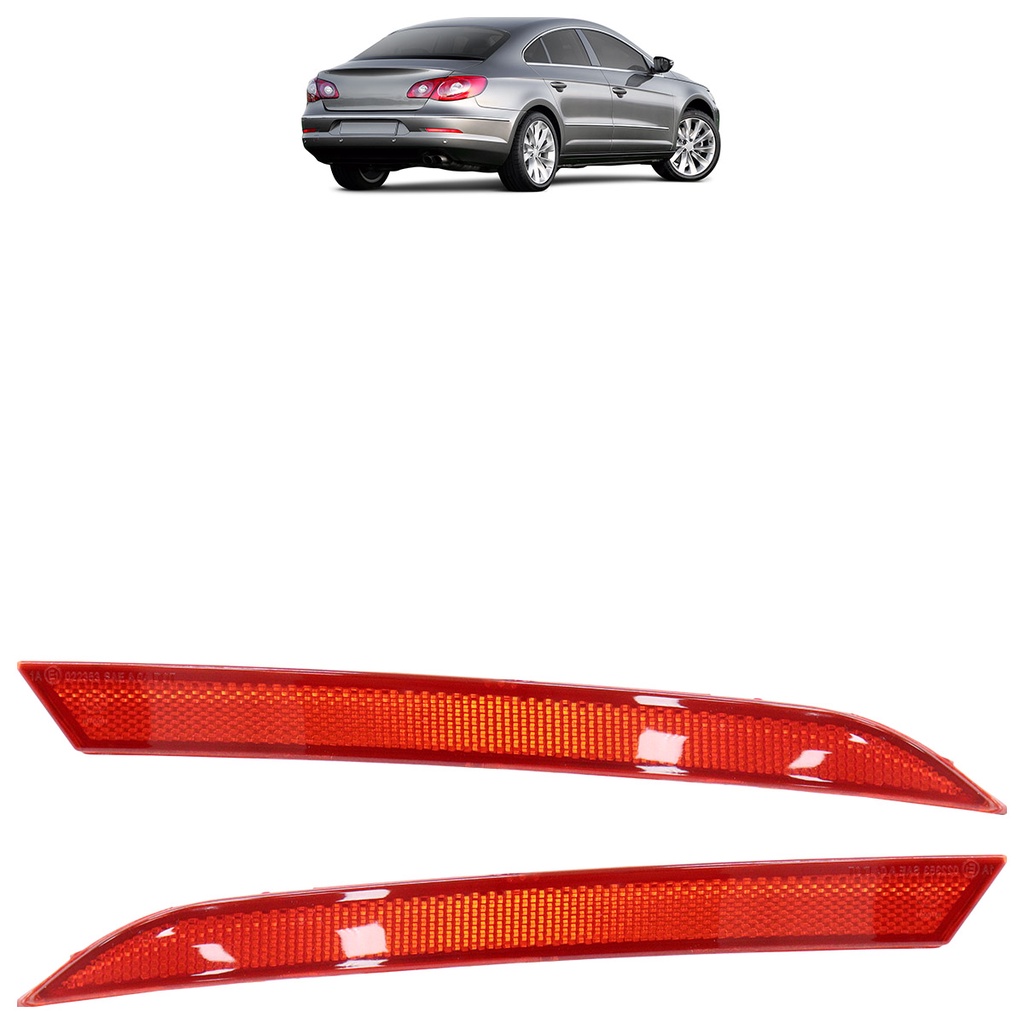 Par Refletor Parachoque Traseiro Passat CC 2008 2009 2010 2011 2012 Rubi