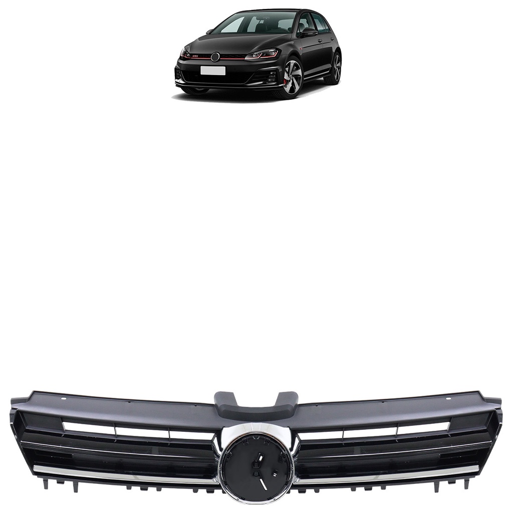Grade Central Dianteira Golf TSI 2014 2015 2016 2017 Preto Friso Cromado em Oferta na Shopee
