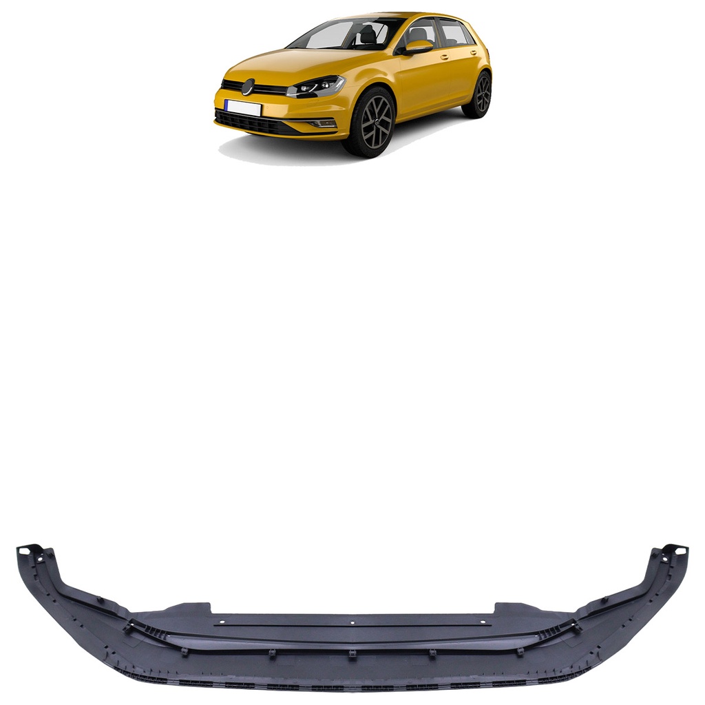 Spoiler Dianteiro Golf GTI Mk7.5 2019 2020 2021 2022 Preto Texturizado