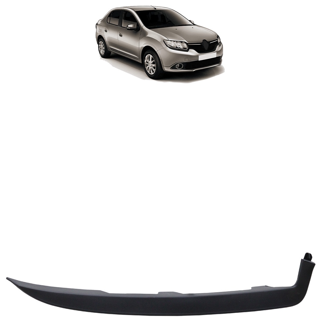 Moldura Friso Farol Logan 2014 2015 2016 2017 2018 Preto