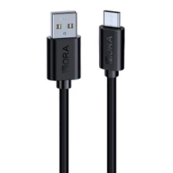 Cabo Usb C p/Usb A 1Hora 2.1A Macho/Macho 1Metro Preto