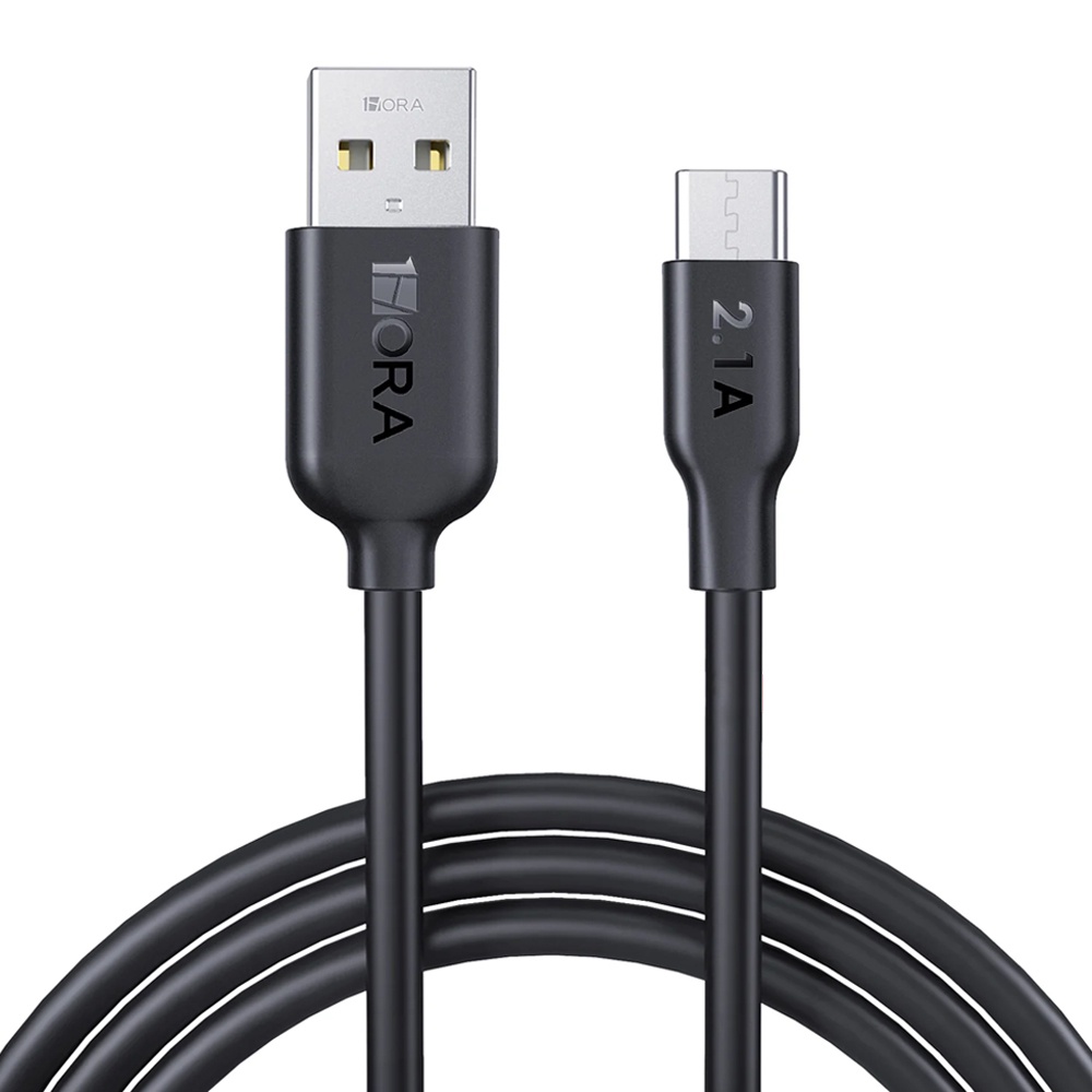 Cabo Usb C para Usb A 1Hora 2.1A Macho 1 Metro Preto - Mobile & Gadgets