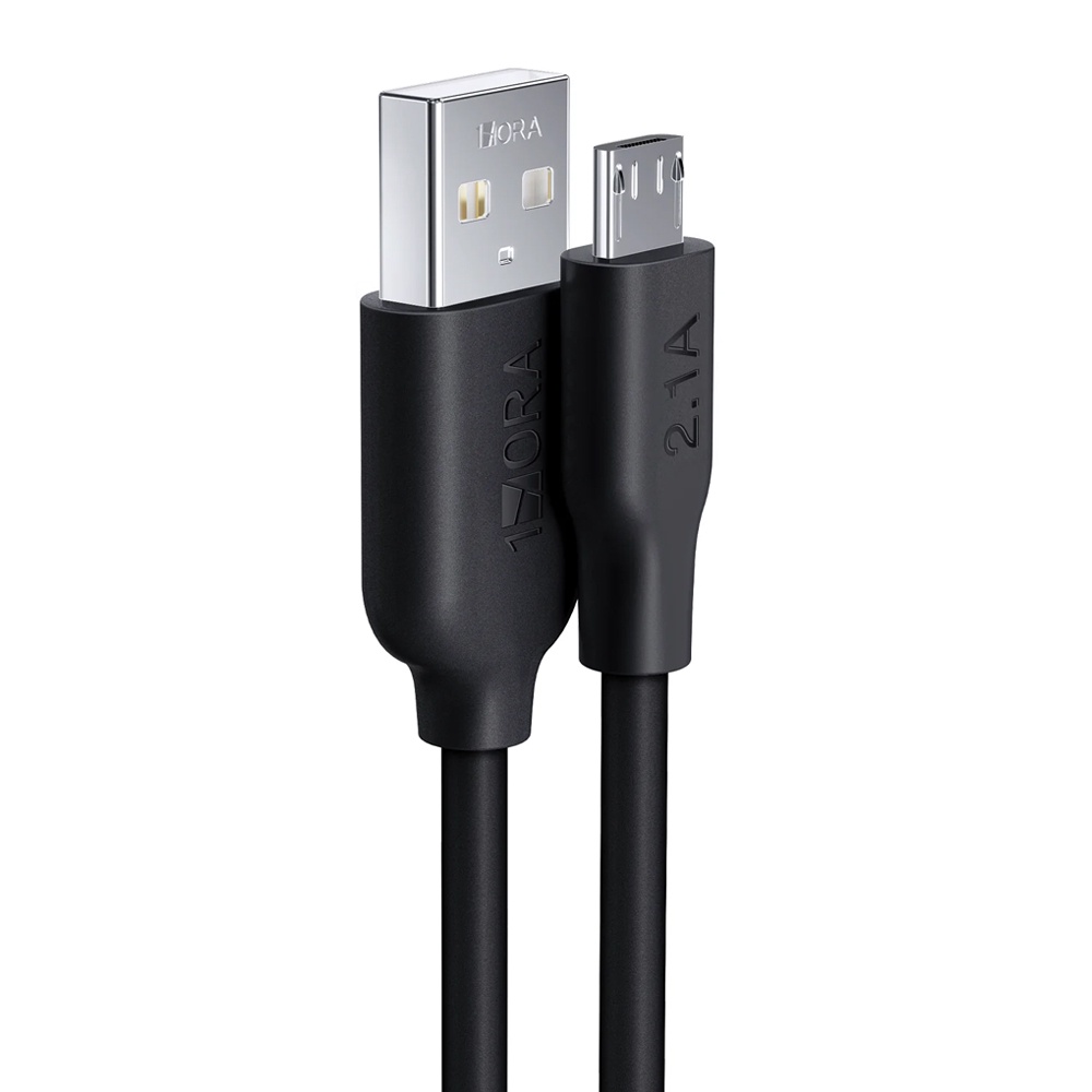 Cabo Usb A p/Micro Usb 1Hora 2.1A Macho/Macho 1M Preto