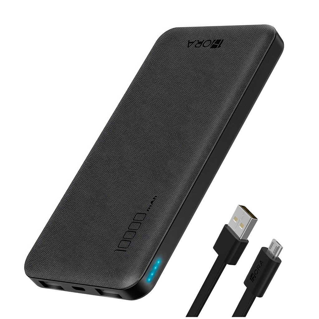Carregador Portátil 1Hora Power Bank 10000mAh Preto em Oferta na Shopee