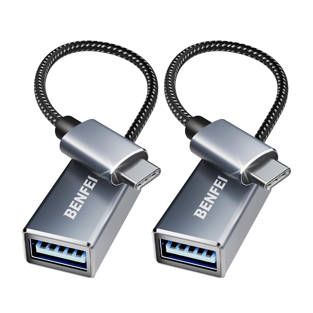 Benfei KIT 2x Adaptador Usb C p/Usb 3.0 Fêmea Cinza em Oferta na Shopee