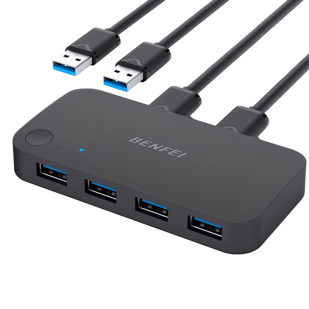Switch Comutador Benfei Usb 3.0 p/4 Usb A Preto em Oferta na Shopee
