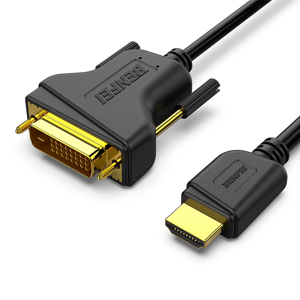 Cabo Hdmi p/DVI-D 24+1 Macho Benfei Bidirecional Preto