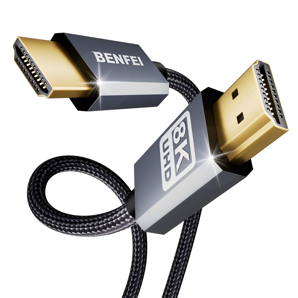 Cabo Hdmi Benfei 8K Macho/Macho 1,8 Metros Cinza