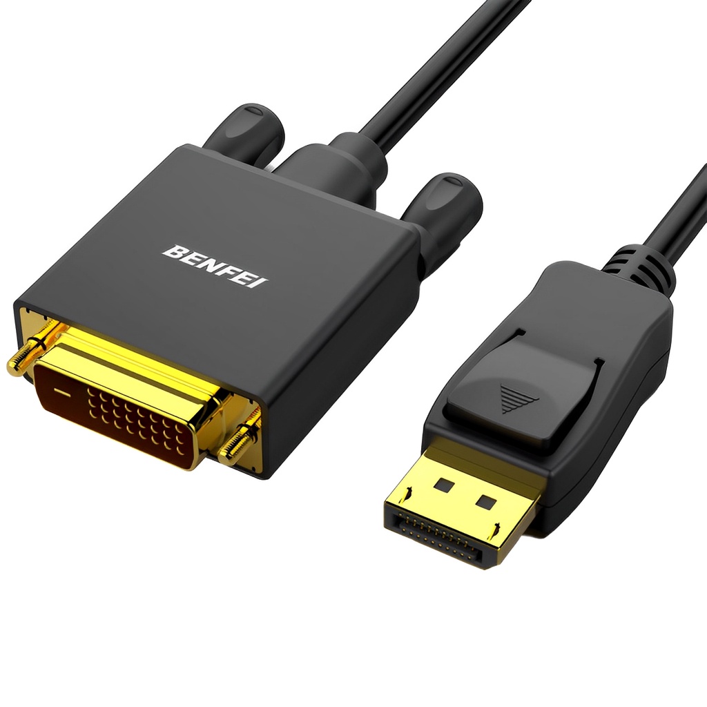 Cabo DisplayPort p/DVI Benfei Aprox. 1.83 Metros Preto - Audio