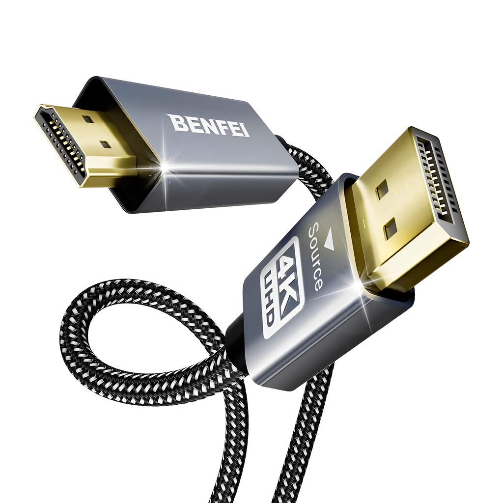 Cabo DisplayPort p/Hdmi Benfei Macho/Macho Preto em Oferta na Shopee