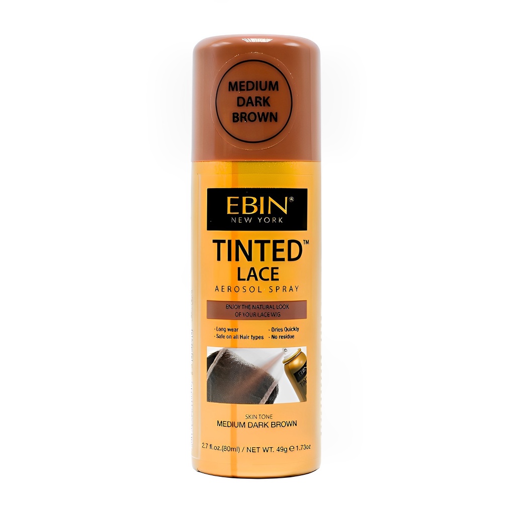 Spray Tintura Renda Peruca Ebin 80ml Médio Dark Marrom - Beauty