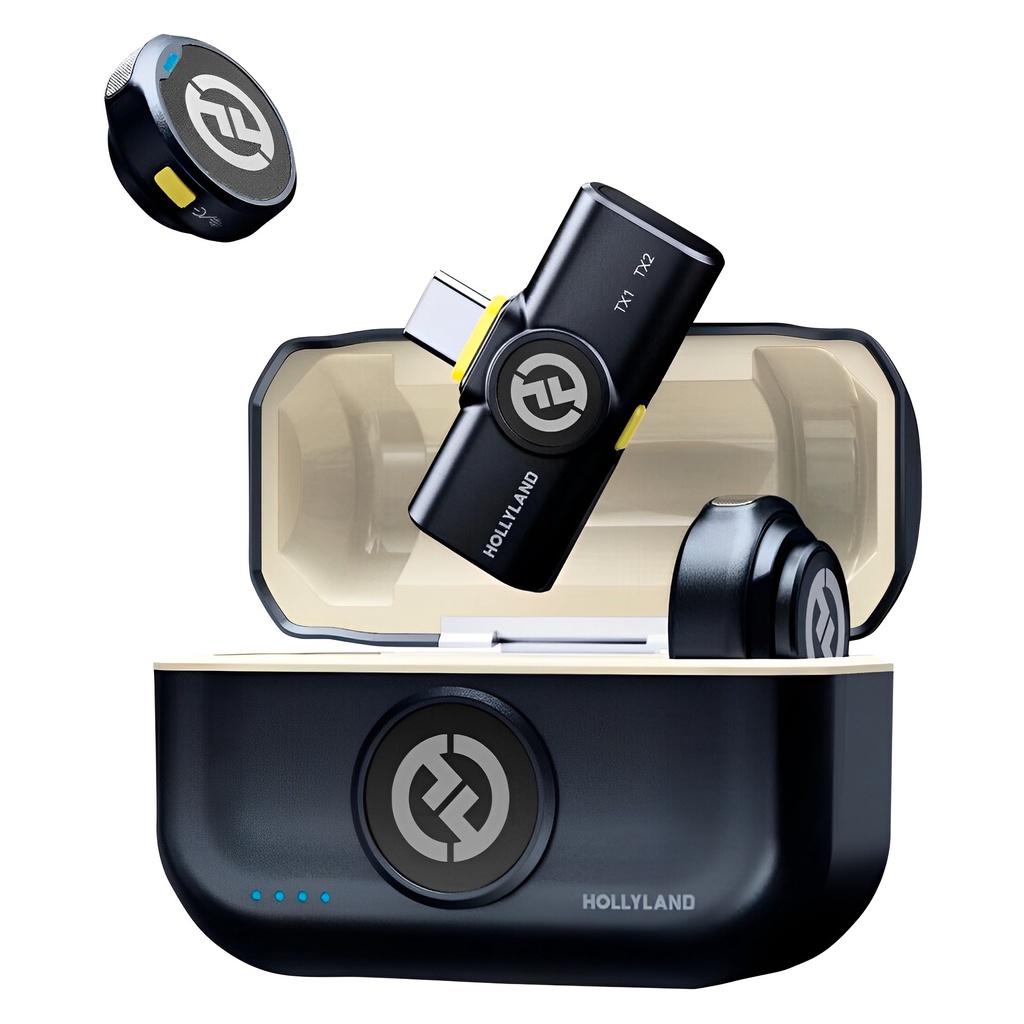 Microfone de Lapela Hollyland Lark M2 Duo Usb C Preto em Oferta na Shopee