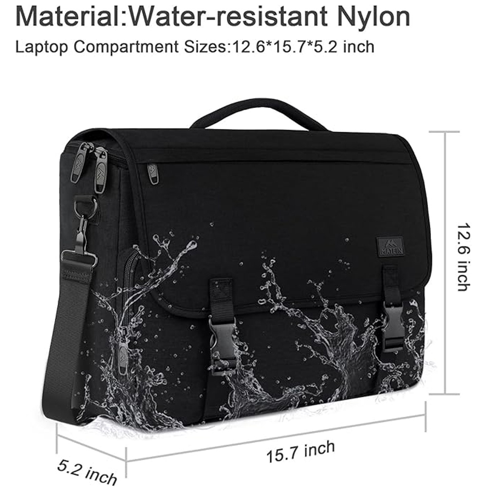 Detalhes do Bolsa Transversal Mensageiro Matein Bolso Laptop Preta
