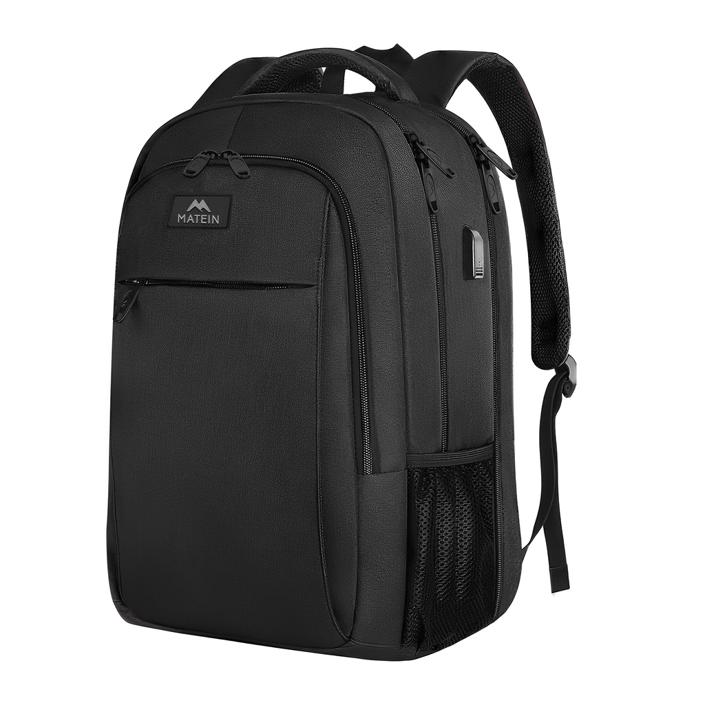 Mochila de Viagem Matein Poliéster Bolso p/Laptop Preta em Oferta na Shopee