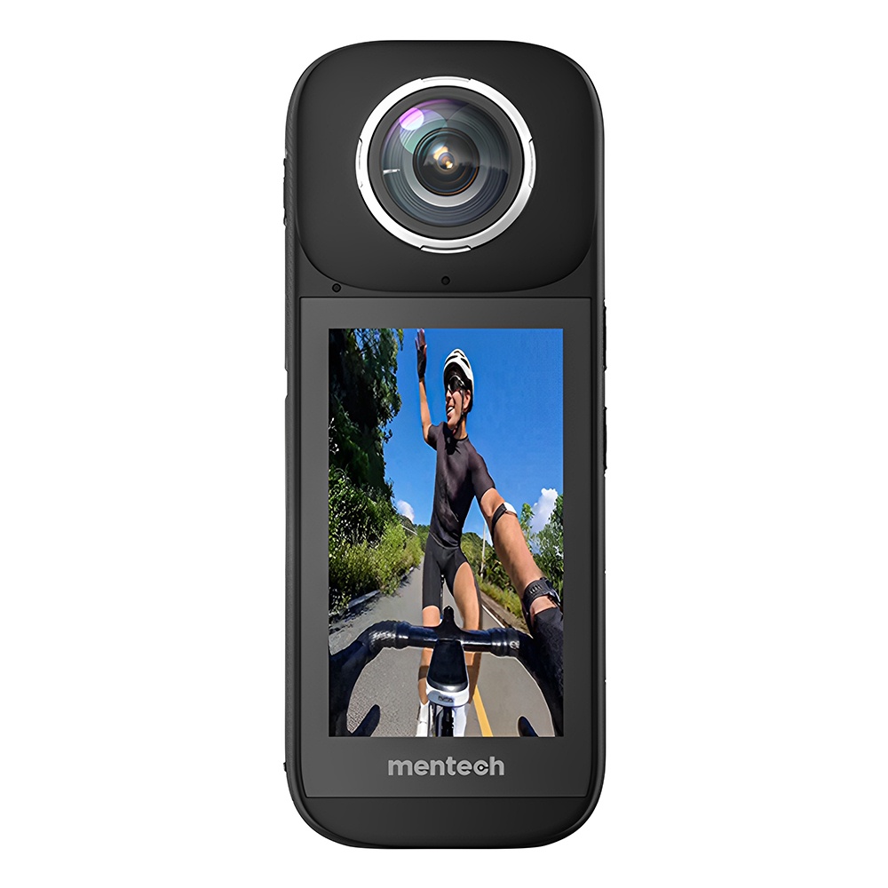 Câmera Ação Mentech PanoX V3 Tela 3 Core Max 360° Preta