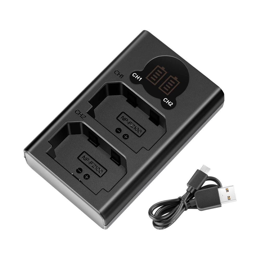 Carregador Duplo Neewer para Bateria Sony NP-fz100 Preto em Oferta na Shopee
