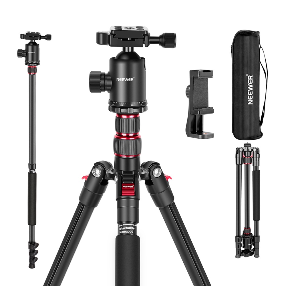 Tripé Monopé Câmera Neewer 2 em 1 p/Dslr 77 pol. Preto em Oferta na Shopee