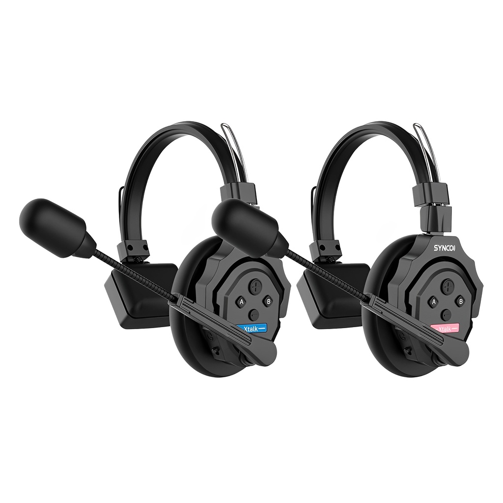 Fone de Ouvido Sem Fio Synco X2 p/Intercomunicação Preto em Oferta na Shopee