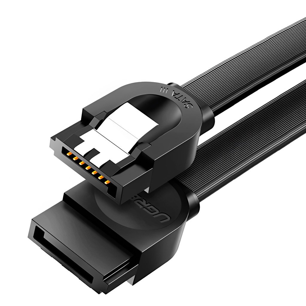 Cabo de Dados Sata3 Ugreen 6Gbps 0.5 Metros Preto em Oferta na Shopee