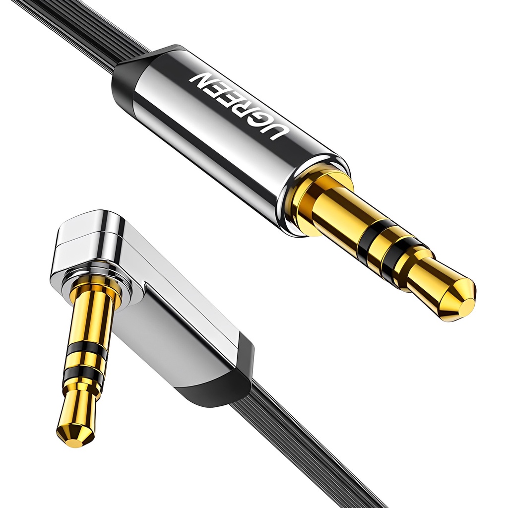 Cabo de Áudio 3.5mm Ugreen Reto/Ângulo 90 graus 2M 10599 em Oferta na Shopee