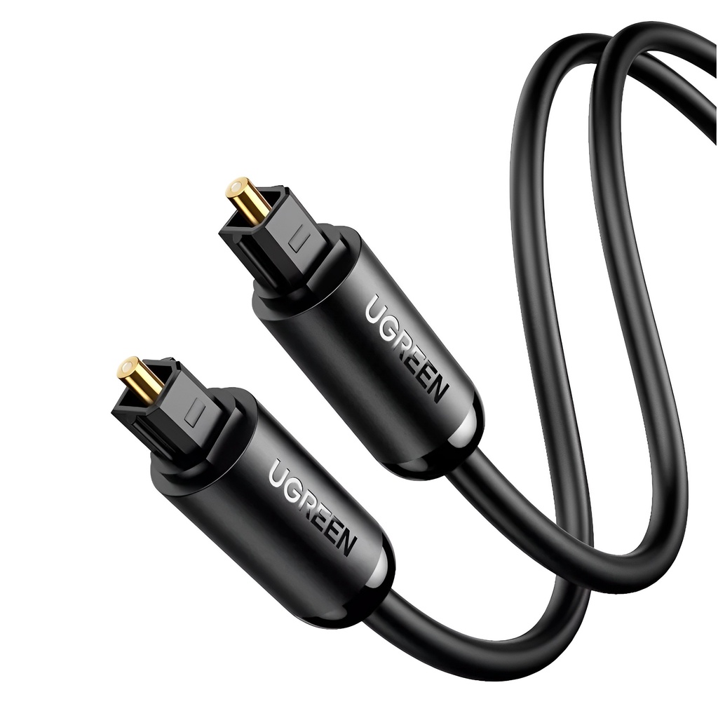 Cabo de Áudio Ugreen Toslink Óptico Macho/Macho 2M Preto em Oferta na Shopee