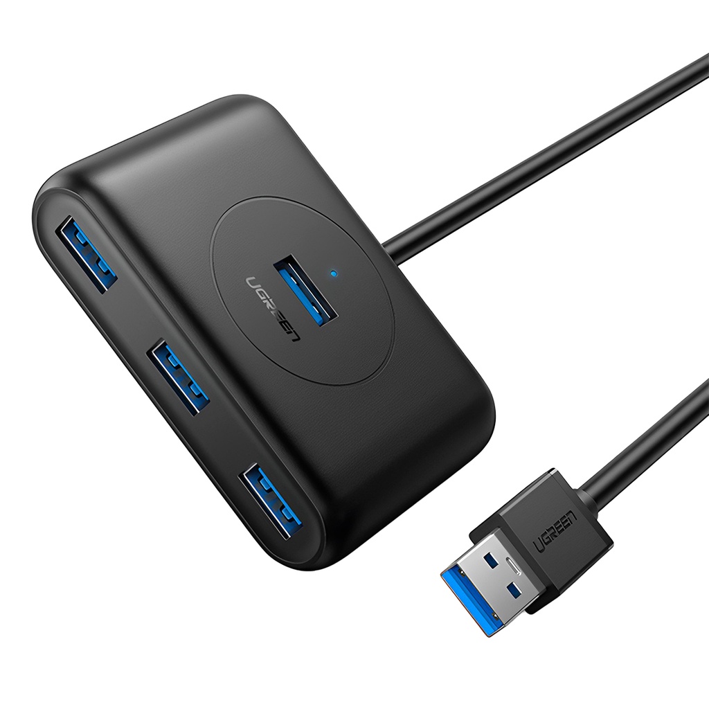 Hub Usb 3.0 Ugreen 4 em 1 Comp. do Cabo 1 Metro Preto em Oferta na Shopee